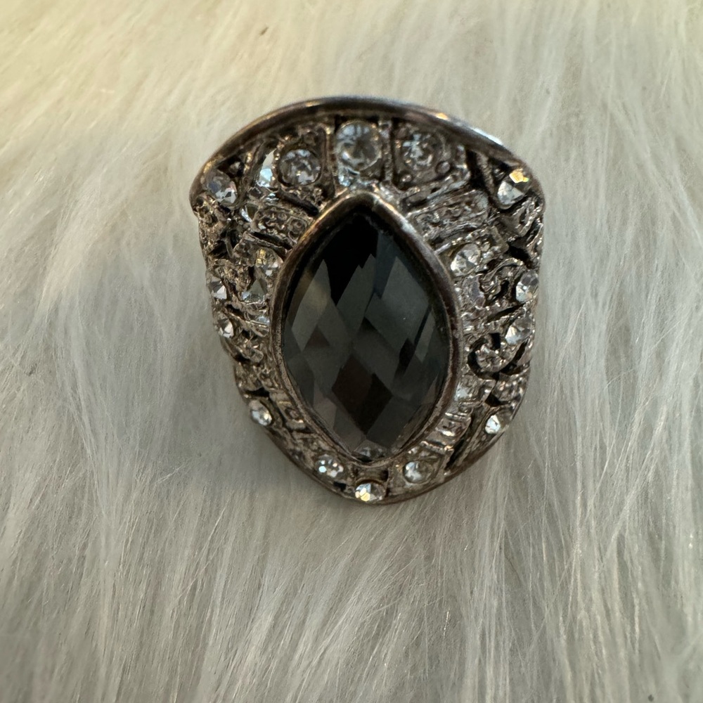 Vintage Cocktail Ring Elastic Adjustable